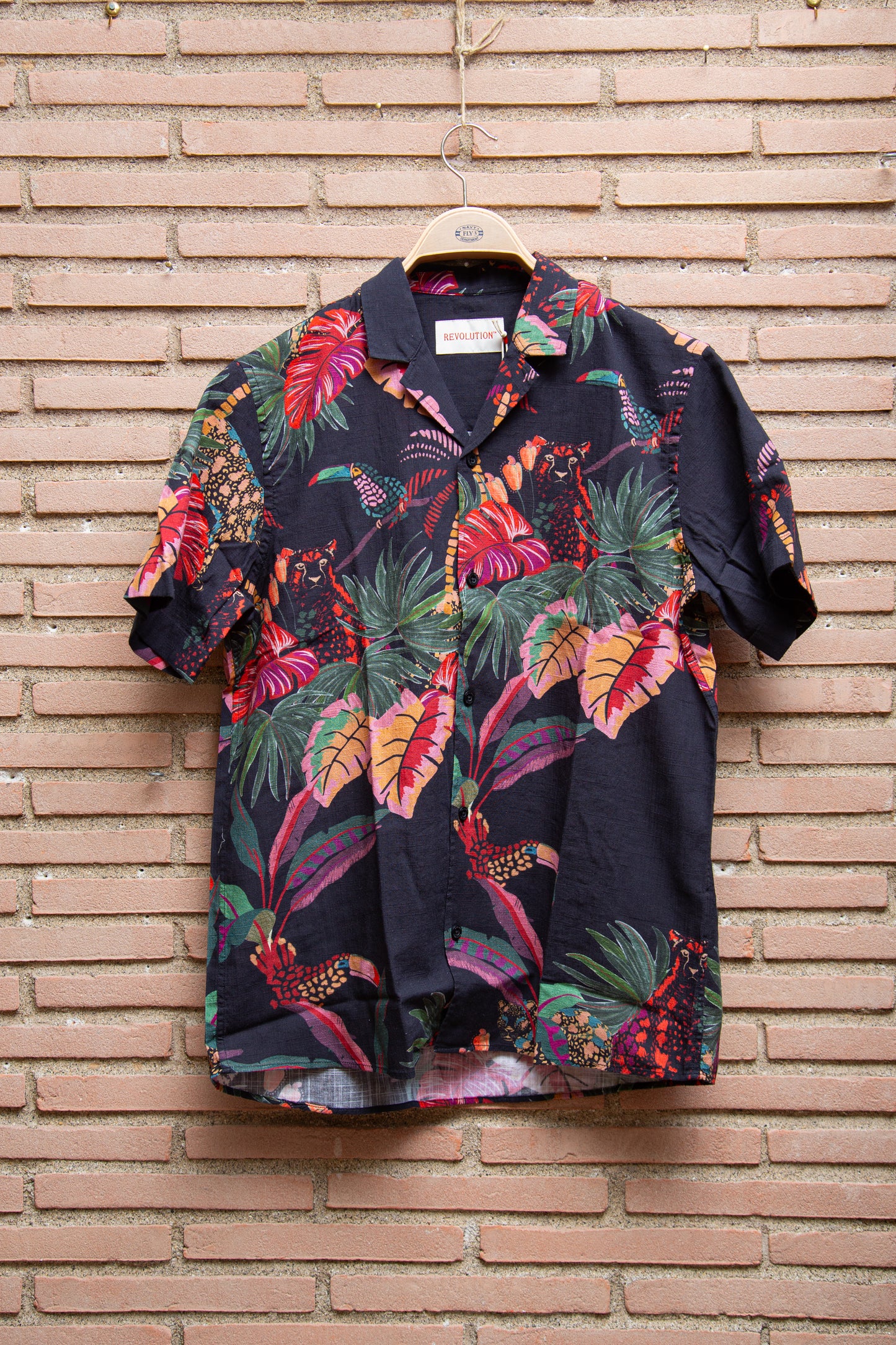 Revolution - camicia cotone fantasia Jungle