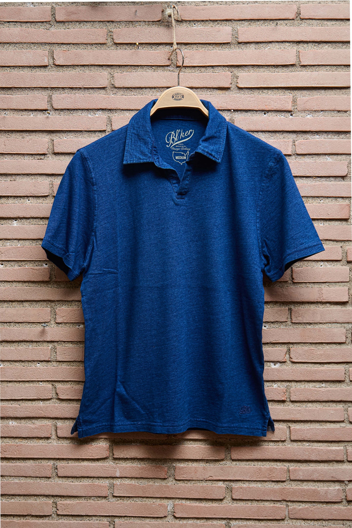 Blker - Maglia collo aperto blu