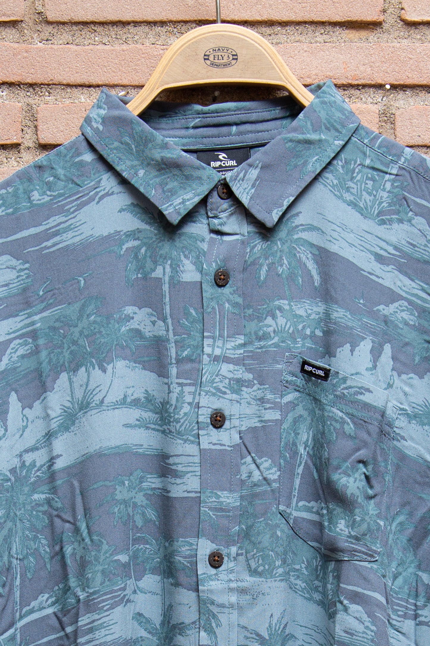 Rip Curl - camicia viscosa palme
